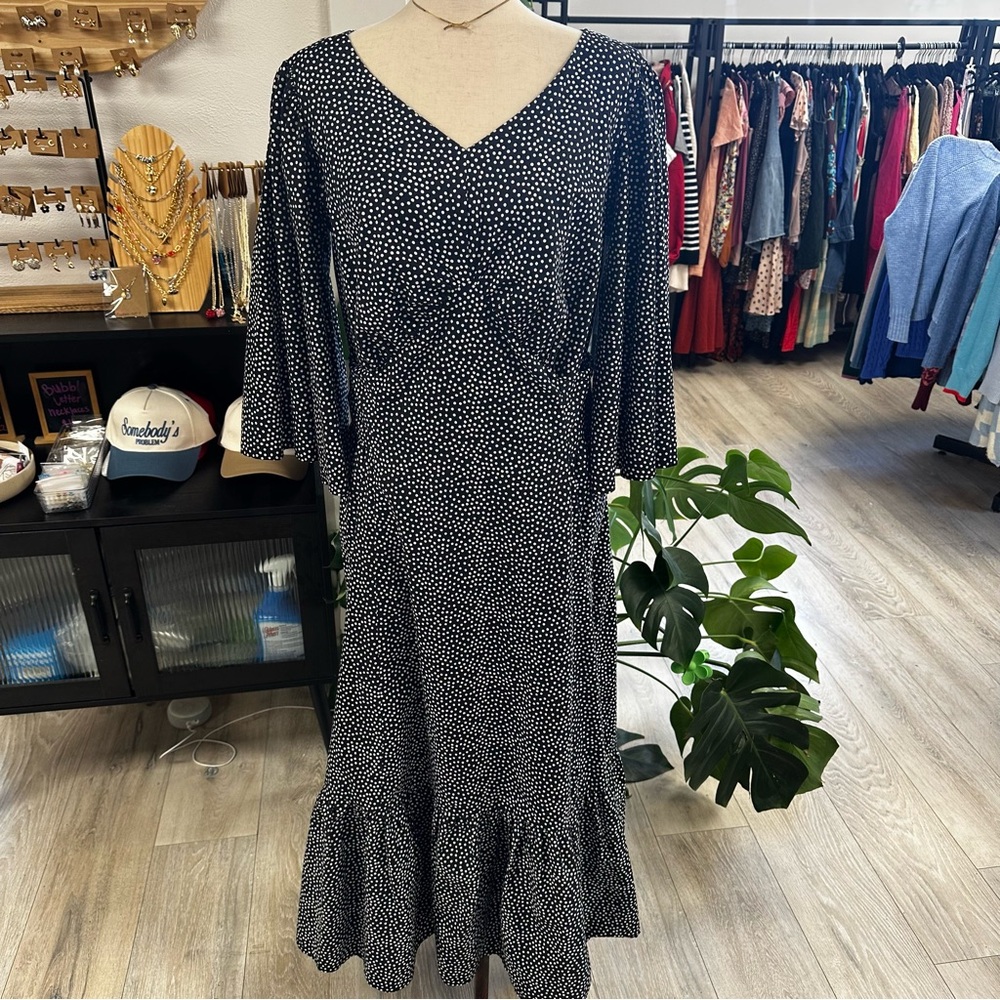 Wayward Fancies/eShakti black & white polka dot dress